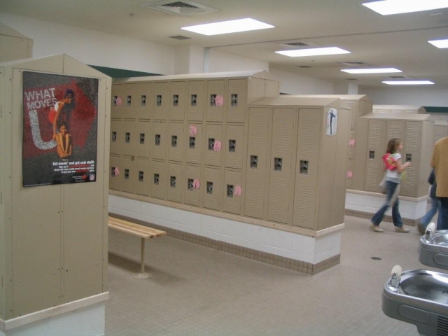 The girls locker room.