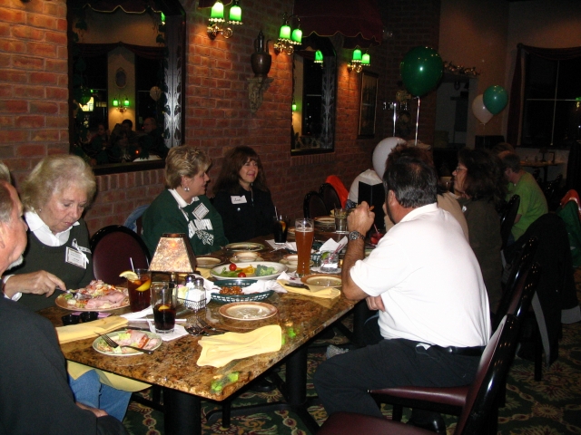 Gilligans was a great place for our gathering.  The Alumni Assoc. treated everyone to veggie trays, chips and pretzels.