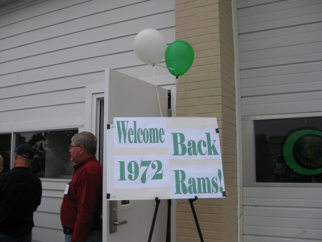 The pre-game reception was held in the Cheer Garage at CD Middle School - the former bus garage/weight room.