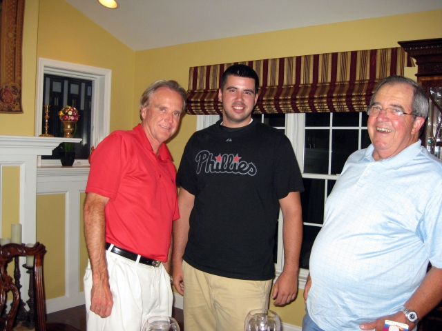 ESPN play-by-play NASCAR announcer, Marty Reid, aka Marty Klingeman 71, had dinner with AJ Dewey 04 and retired CD teacher Ken Peiffer at the Hoachlander residence Aug. 4, 2010