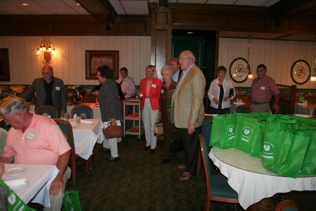 On Sat., Sept. 6th, the team gathered for dinner at Geos Country Oven Restaurant in Linglestown.  The CDHSAA provided the green bags you see here with several gifts for all.